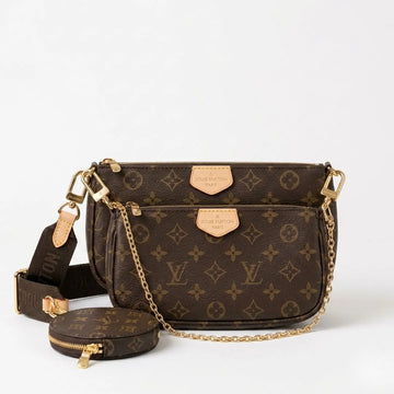 LV Inspired 3in1 Multi-Pouch Chain Crossbody Bag – Brown