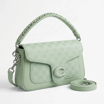 Pastel Green Woven Handle Shoulder Bag – Fashion Crossbody Purse