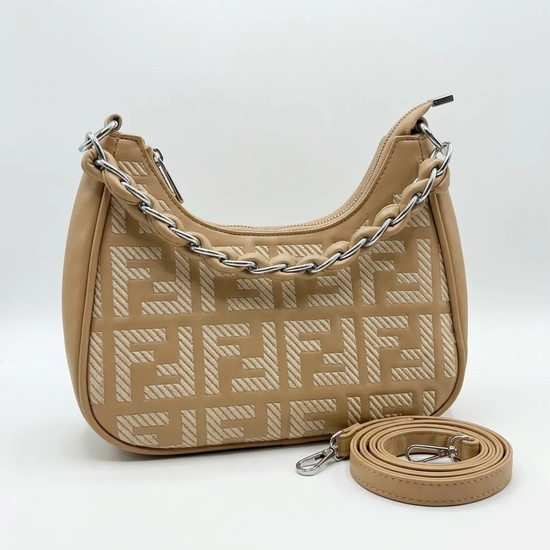 Monogram Chain Hobo Shoulder Bag – Fashion Designer Inspired Handbag